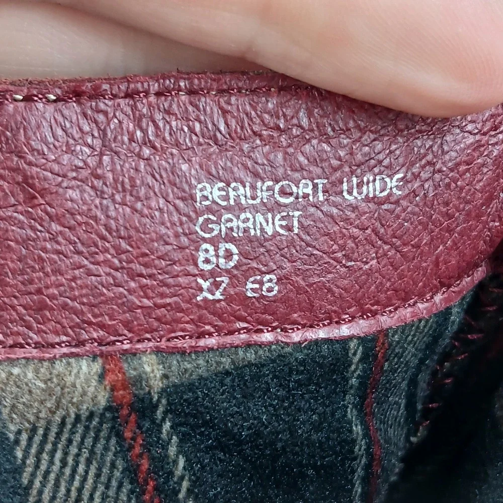 Earth Ankle Boots Women 8W Red Suede Slouchy Buckle Zip Relief Pod Mid Calf